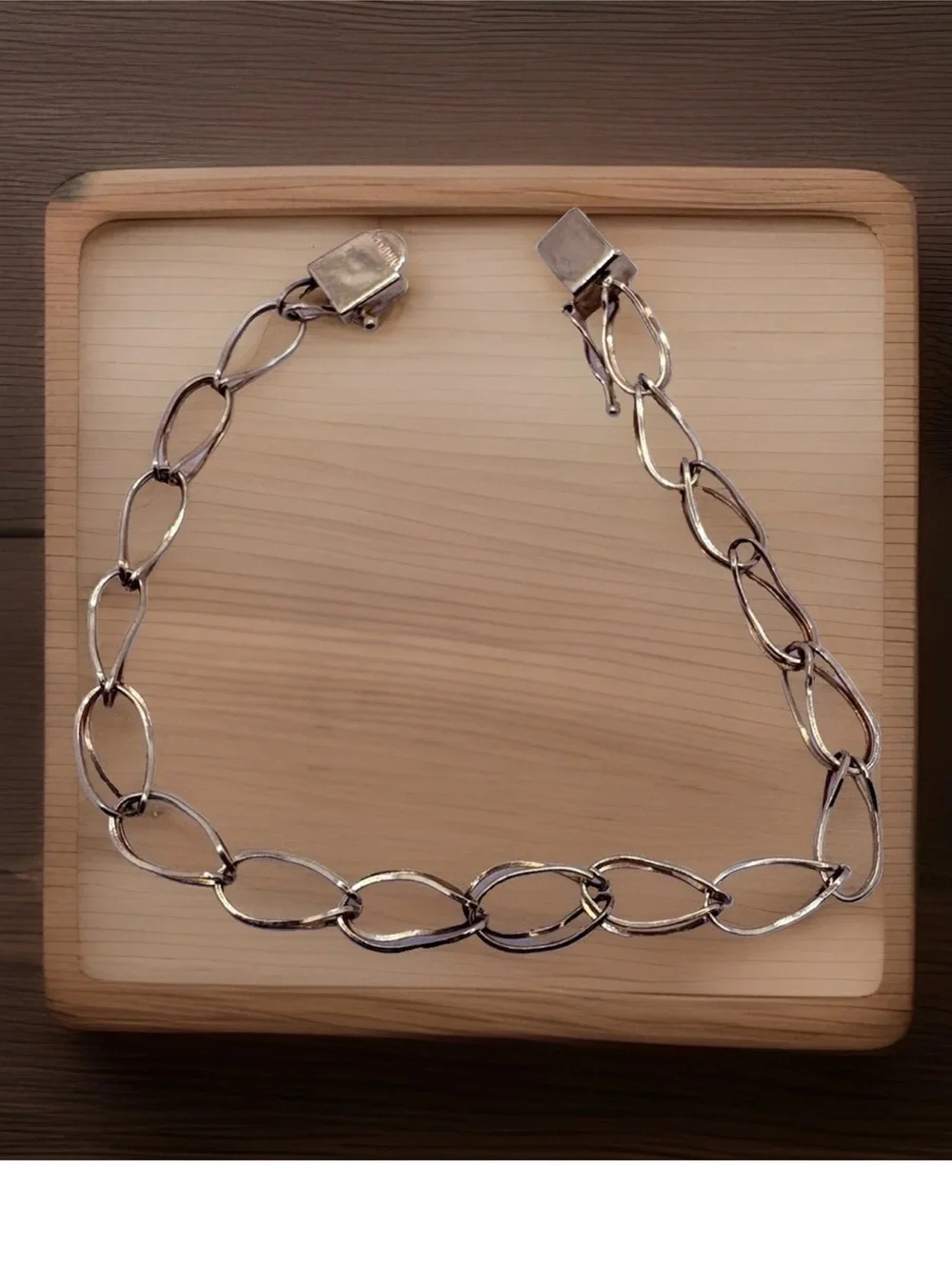 Vintage Yellow Gold Plated Air flex Double Link Bracelet Sterling Silver 7.5”